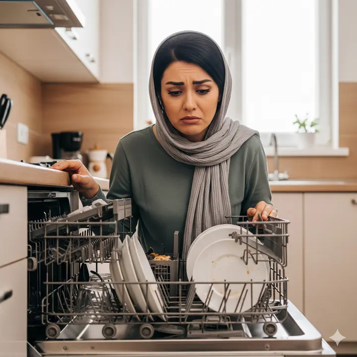 تمیز نشدن ظرفها داخل ماشین ظرفشویی - راه حلها از شهباز سرویس